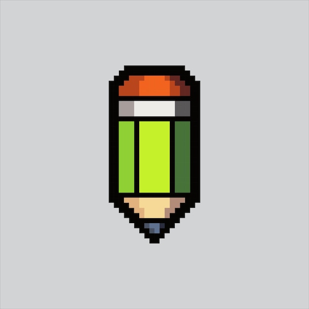 Illustration pixel art Crayon Pixélisé Crayon Crayon icône de bureau pixélisé