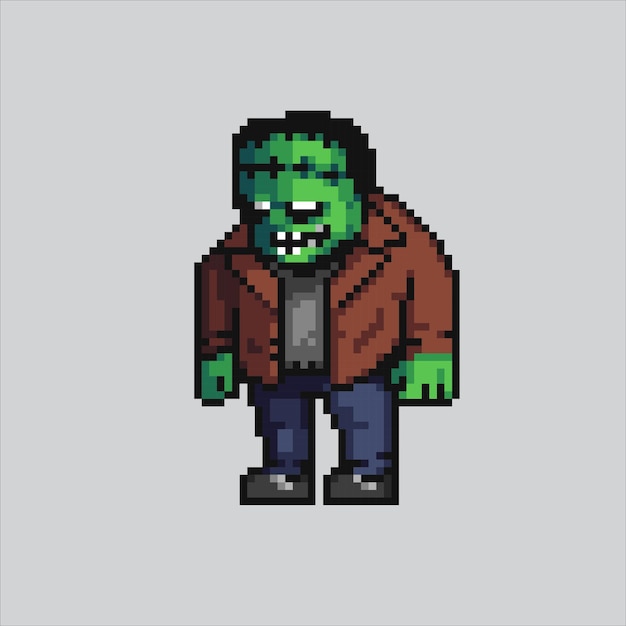 L'illustration en pixels de Frankenstein en pixels de Frankenstein en pixels de Frankenstein en pixels