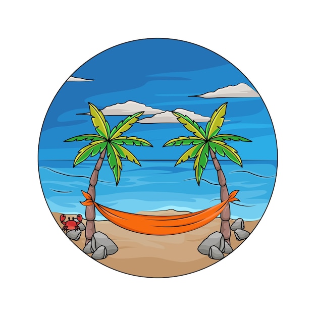 Illustration de la plage