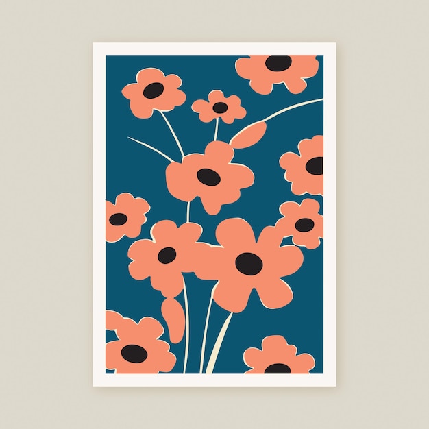 Illustration de plantes modernes minimalistes botaniques mignons Art floral