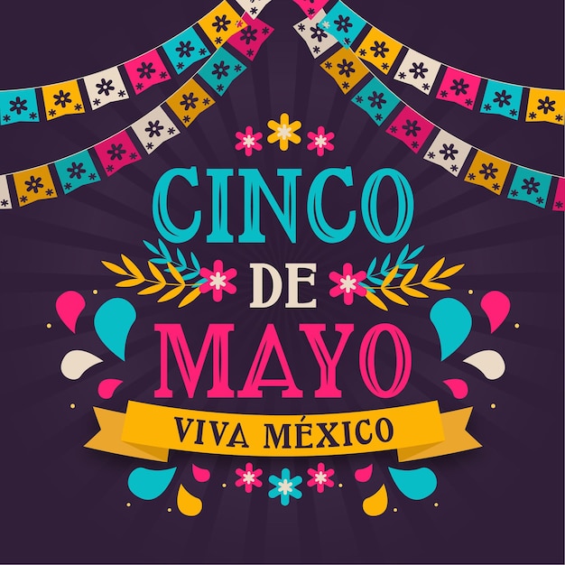 Illustration de plat cinco de mayo