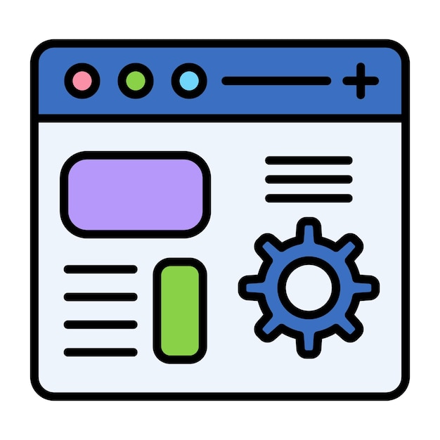 Vecteur illustration à plat de réglage de code