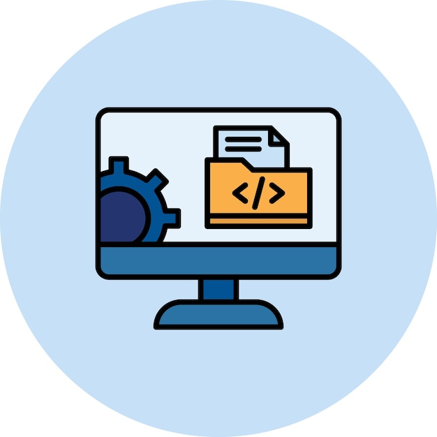 Illustration plate de développement Web