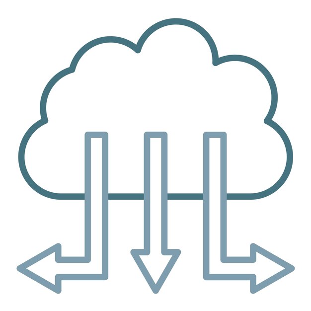 Vecteur illustration plate de la distribution des nuages