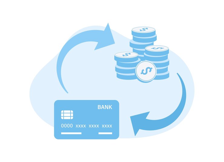 Vecteur illustration plate du concept de tendance de paiement par carte de crédit