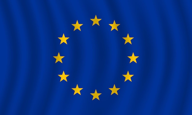 Illustration plate du drapeau de l'Union européenne