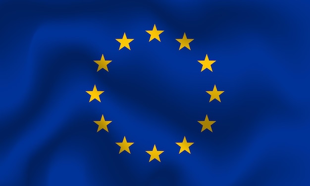 Illustration plate du drapeau de l'Union européenne