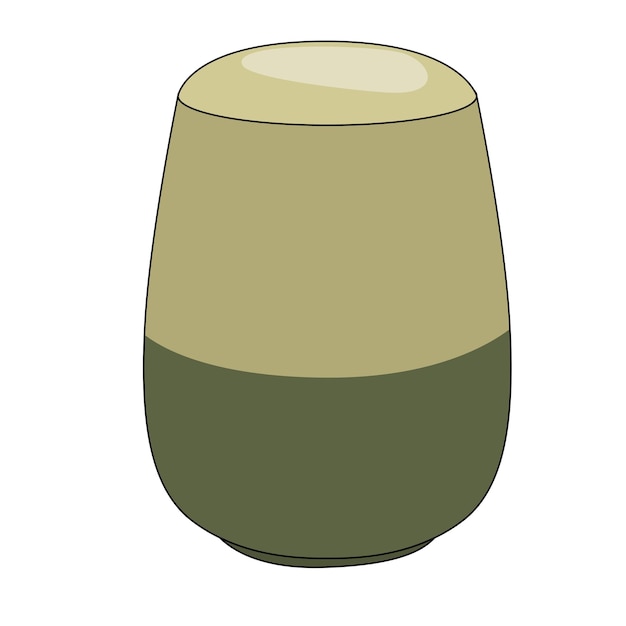 L'illustration plate du thé vert matcha