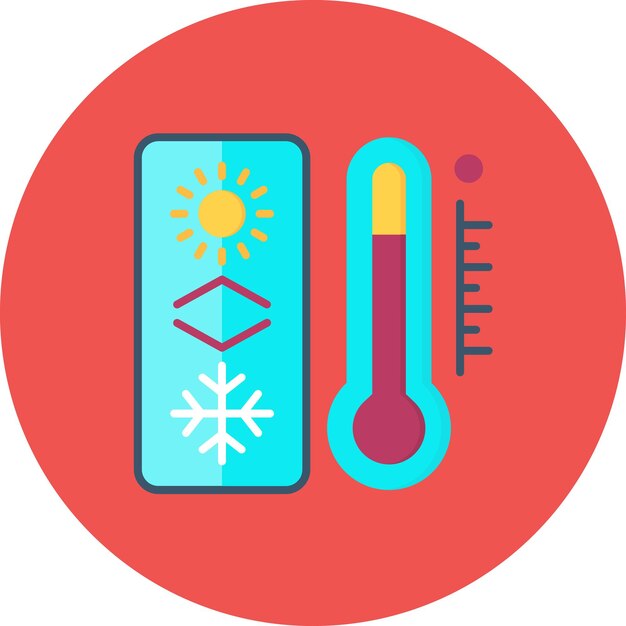 Vecteur illustration plate du thermostat