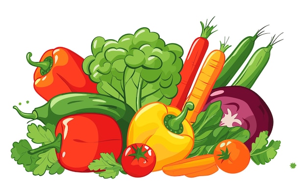 illustration plate du vecteur végétal des icônes de vecteur dessinées végétales du vecteur vegetal