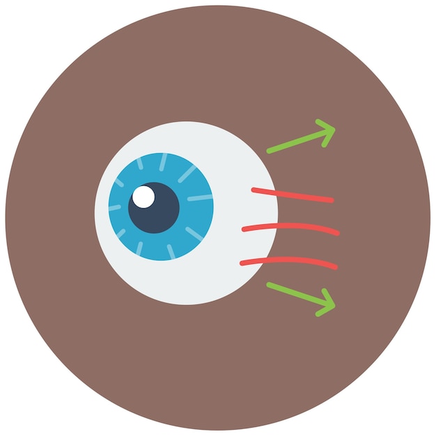 Vecteur illustration plate de l'hypertension oculaire