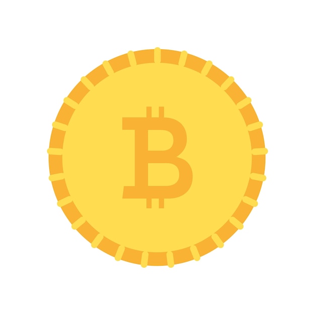 Illustration Plate Icône Bitcoin