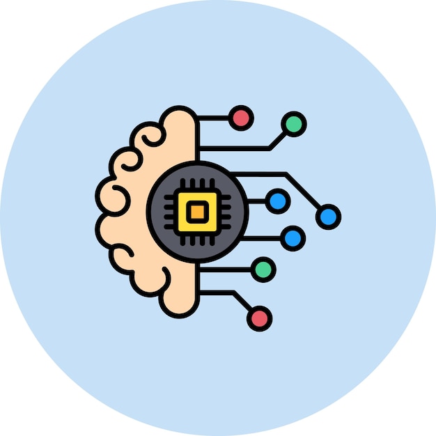 Vecteur illustration plate de l'ingénierie neurale