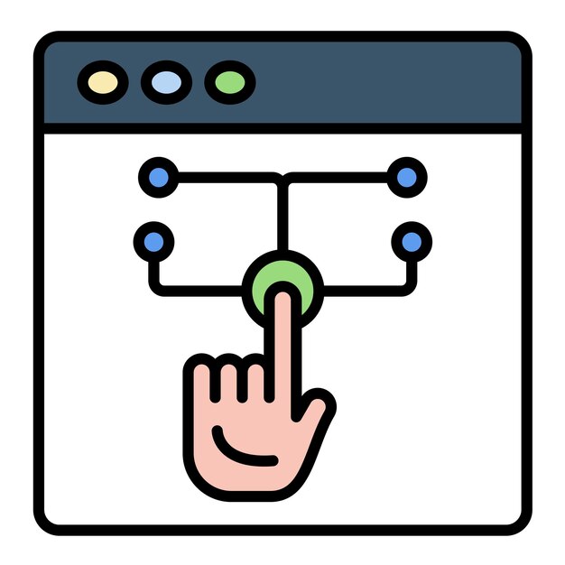 Vecteur illustration plate d'interaction