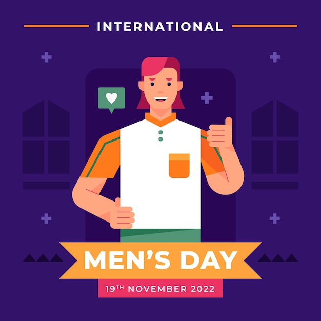Illustration Plate De La Journée Internationale Des Hommes