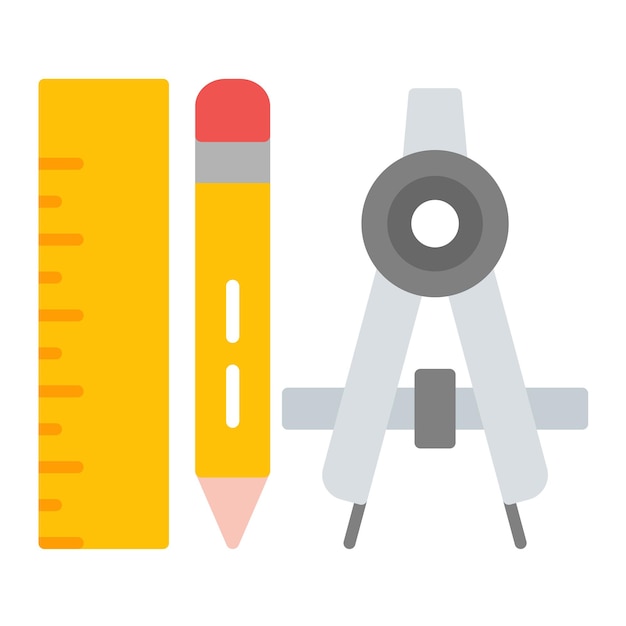 Illustration Plate Des Outils De Géométrie