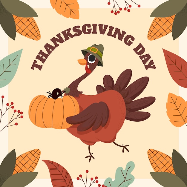 Illustration Plate Pour La Célébration Du Jour De Thanksgiving