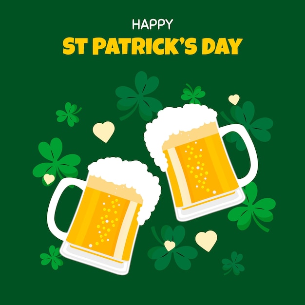 Illustration plate pour la célébration de la saint patrick