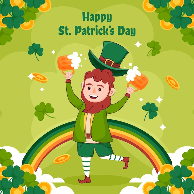 Illustration Plate Pour La Célébration De La Saint-patrick