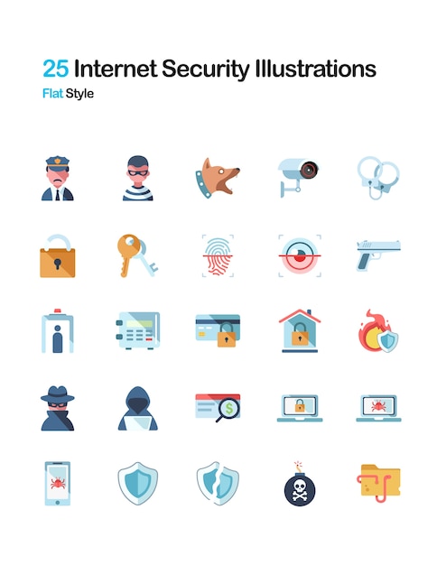 Illustration plate de sécurité Internet