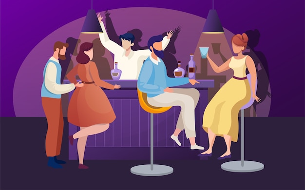 Illustration plate de soirée discothèque