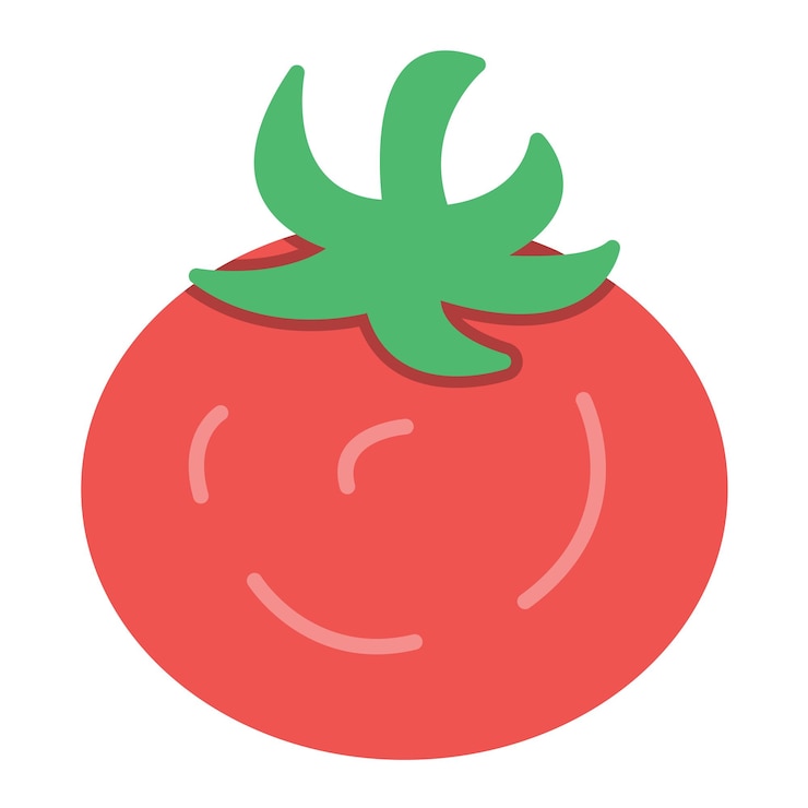 Vecteur illustration plate de tomate