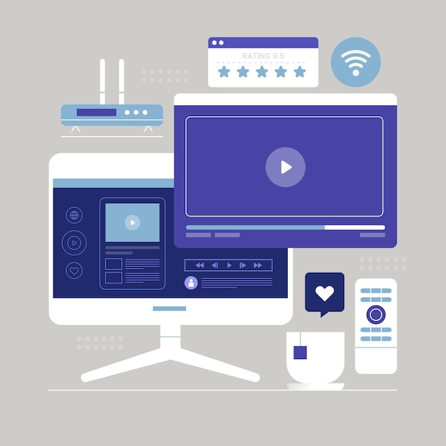 Illustration de la plateforme de diffusion en continu