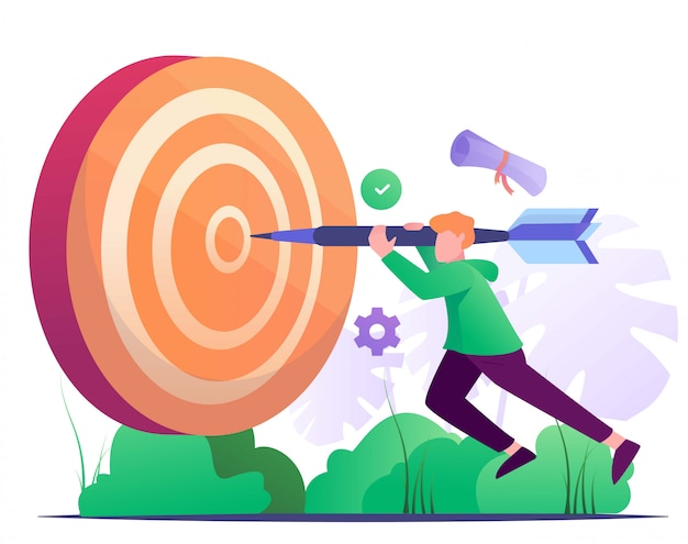 illustration de point homme cible cible