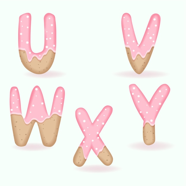 Illustration De Police Alphabet Cookie Sucré