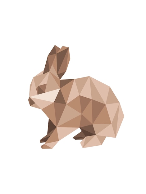 Illustration polygonale vectorielle du lapin