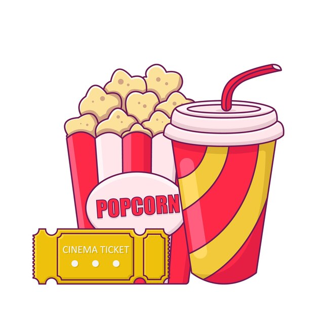 Vecteur illustration de pop-corn