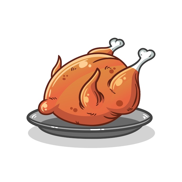 Illustration De Poulet Grillé