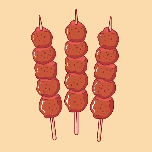 Illustration De Poulet Satay