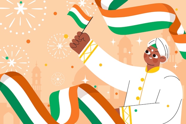 Vecteur illustration pour la célébration de la fête de l'indépendance de l'inde