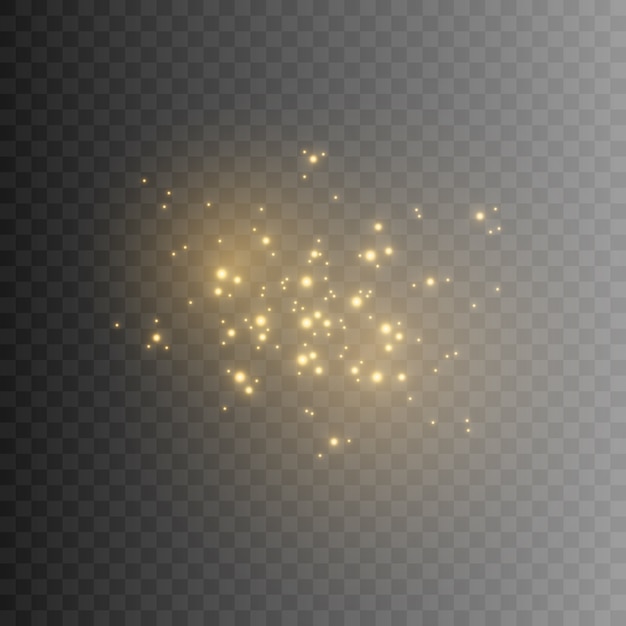 Illustration de poussière d'or au design plat