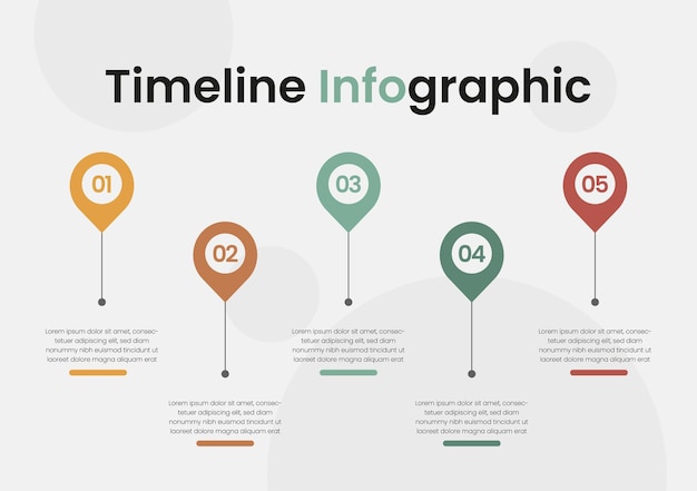 Illustration De Projet D'infographie Commerciale De Ligne De Temps Créative Colorée