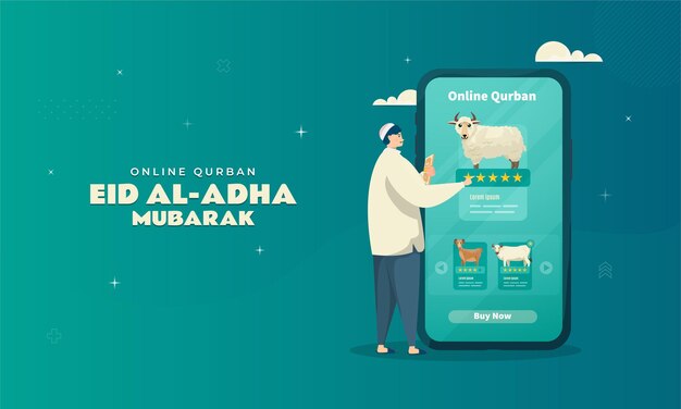 Illustration De Qurban En Ligne Pour Joyeux Eid Al Adha