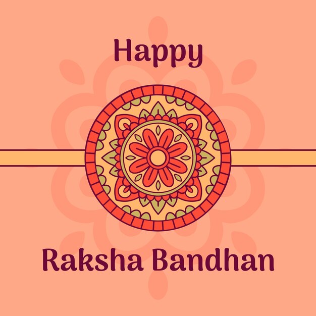 Illustration de raksha bandhan dessiné à la main