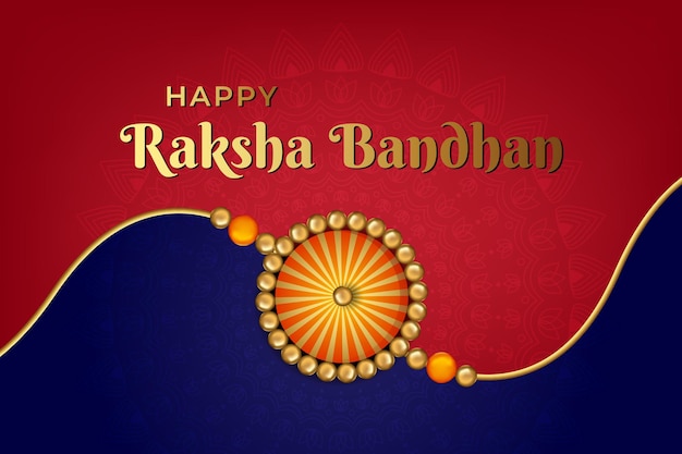 illustration de Raksha Bandhan, festival indien de célébration de liaison frère et soeur avec décor