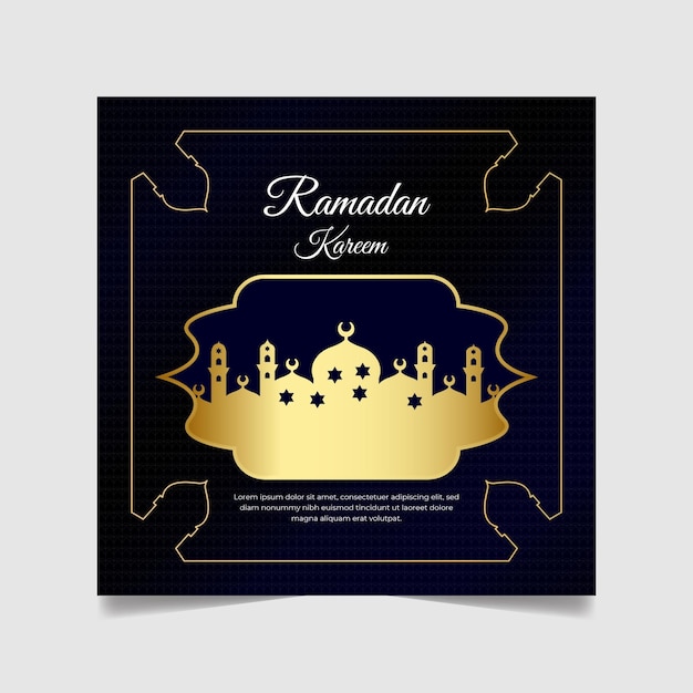 Vecteur illustration de ramadan kareem plat vecteur premium