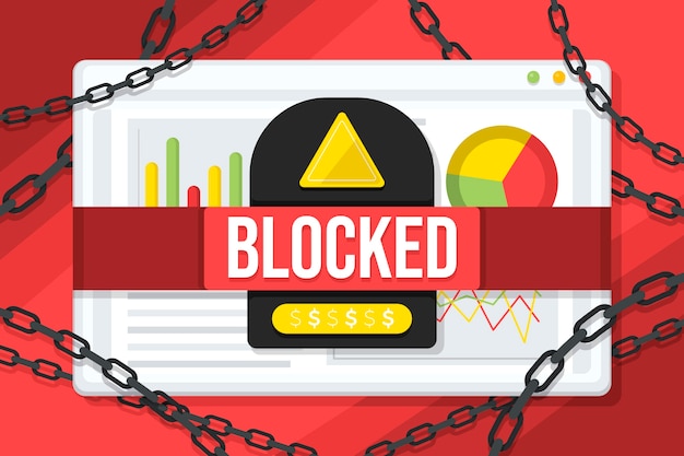 Illustration de ransomware de technologie de conception plate