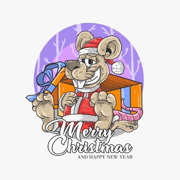 Illustration De Rat De Père Noël