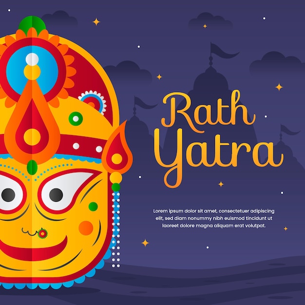 Vecteur illustration de rath yatra