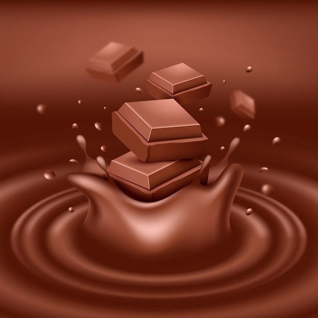 Illustration réaliste du chocolat