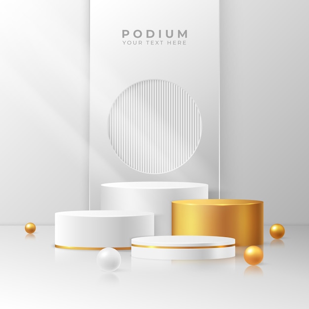 Illustration réaliste du podium