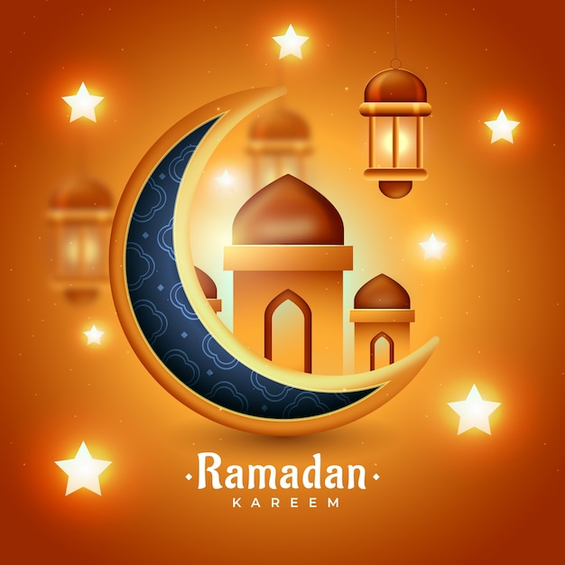 Vecteur illustration réaliste du ramadan