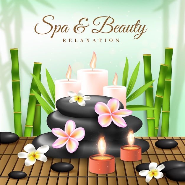 Illustration réaliste du spa