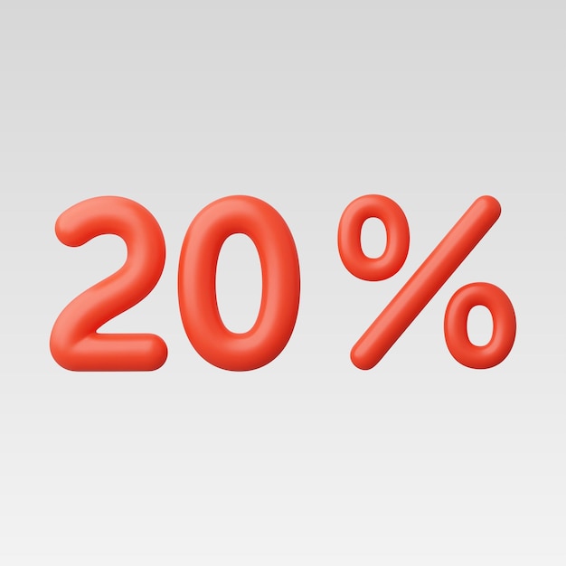 Illustration réaliste du vecteur 20 %