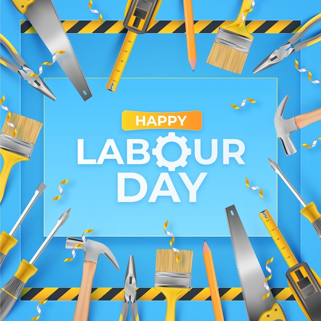 Illustration réaliste de la fête du travail