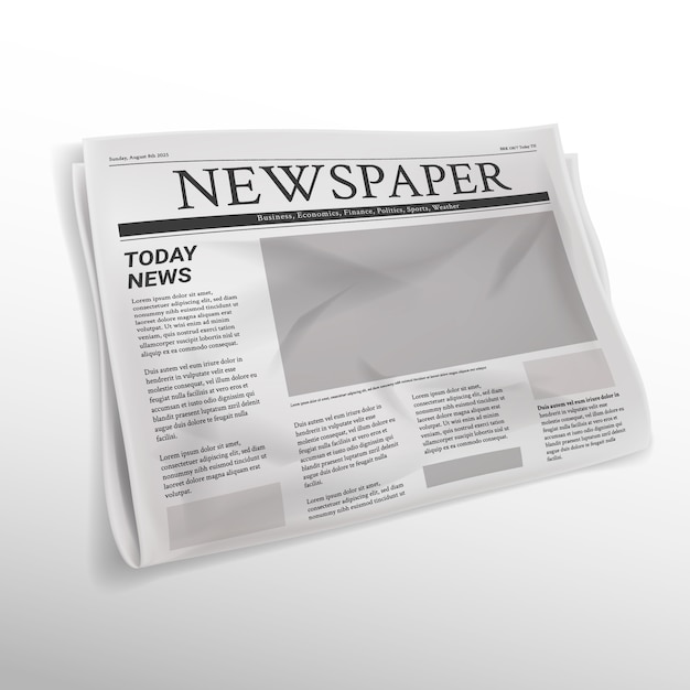 Illustration réaliste d'un journal